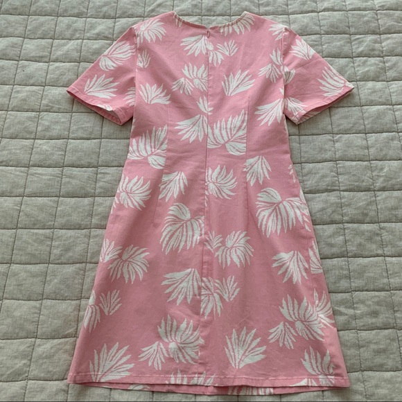 Cinq A Sept Pink Floral Short Sleeve Dress - Picture 3 of 4